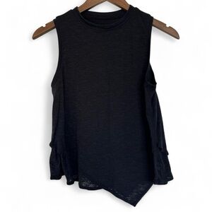 Asymmetrical Black Sleeveless Lululemon Tank Top Small Double Lined Athleisure